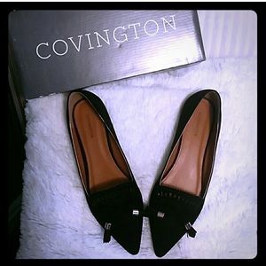 Black Velvet Tassel Flats